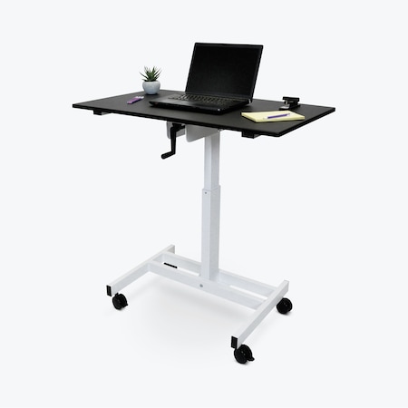 Luxor Single Column Crank Desk, 40" STANDUP-SC40-WB